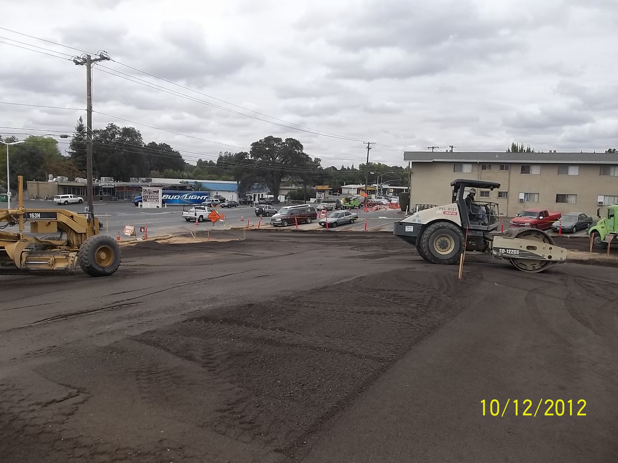 Temporary parking lot at Sycamore and Auburn